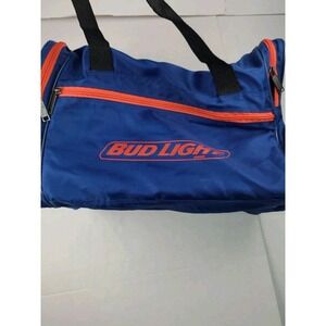 VINTAGE‎ BUD LIGHT BEER DUFFEL BAG handbag gym tote ANHEUSER BUSCH Advertising